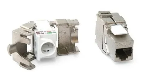 Conector RJ45 Hembra CAT6A Apantallado Sin Herramienta para Patchpanel