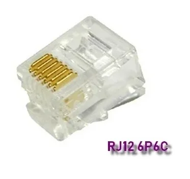 Conector RJ12 6 Hilos / 6 pines