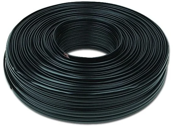 Cable plano telefónico 2 hilos (bobina 100mts) Negro