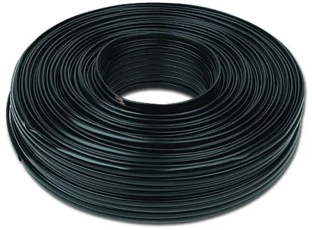 Cable plano telefónico 2 hilos (bobina 100mts) Negro