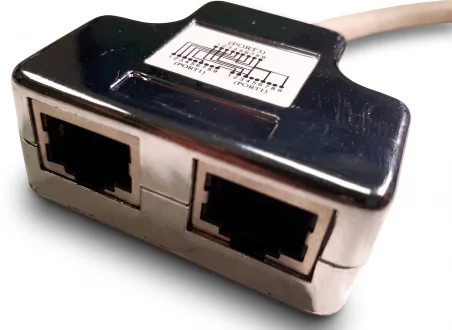 Doblador D/D RJ45 CAT5E UTP 1M/2H