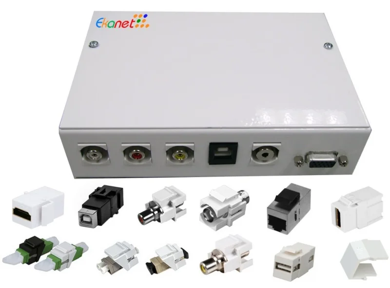 Caja multimedia vacia para 5 elementos + 1 VGA