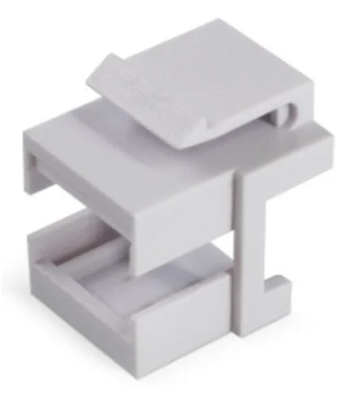 Adaptador vacío Keystone para conector tipo SC Simplex / LC Dúplex Blanco