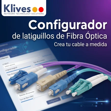 Configurador Latiguillo Fibra óptica OM4 Dúplex 1 metro