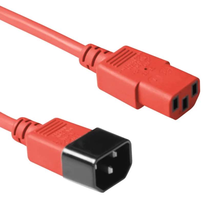 Cable Alimentación IEC C14 a C13 1,20 metros ROJO