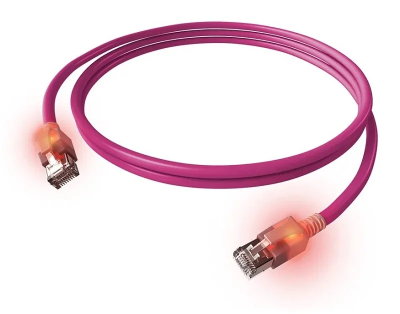 Latiguillo Cat.6A S/FTP Violeta DualBoot LED (Varias medidas)