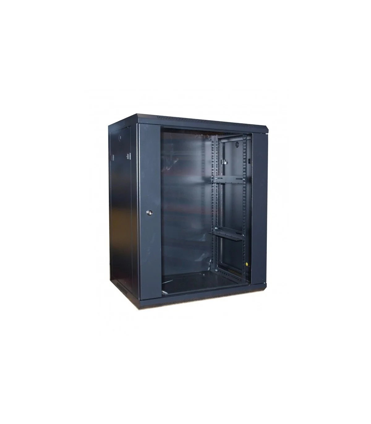 Rack Mural 19" 15U F450mm. Puerta Cristal.