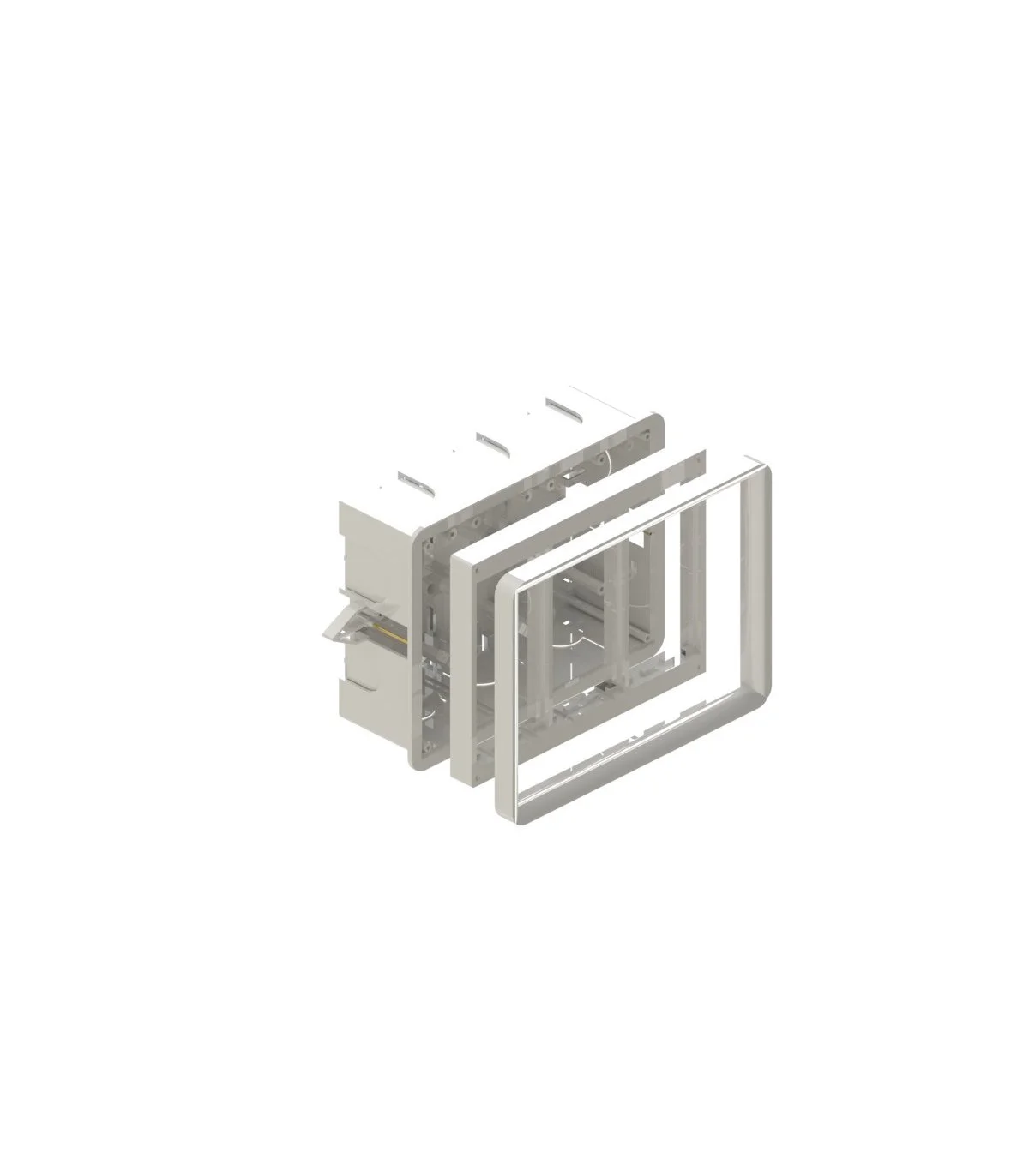 Caja 3 elementos para empotrar en pared