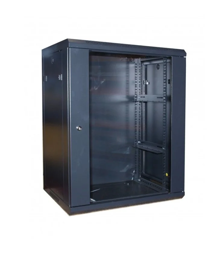 Rack Mural 19" 9U F450mm. Puerta de cristal.