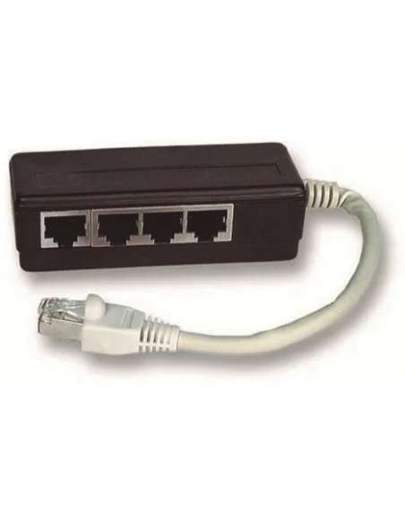 Multiplexor Cat 5 pasivo 4 salidas 1 entrada RJ45
