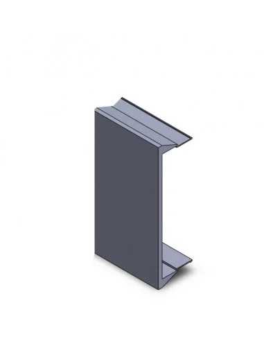 Tapa ciega de 45x22,5 de aluminio para perfil sencillo.