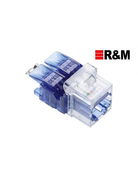 Conector RJ45 CAT6 UTP Azul R&M (Embalaje 10 Uds.)