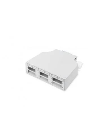 Caja fibra óptica carril DIN, 6 puertos SC dúplex