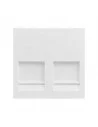 Placa para perfil 45x45 2 ventanas KEYSTONE blanca