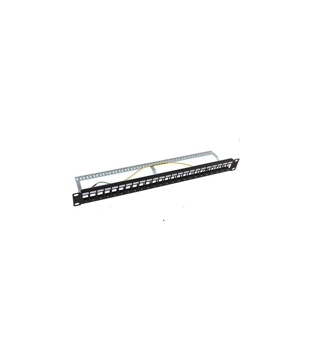 Patchpanel 19" 1U 24 Huecos KEYSTONE Con Bandeja