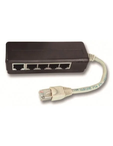 Multiplexor Cat5e pasivo 5 Salidas 1Entr. RJ45 con Resistencia 100 Ohm
