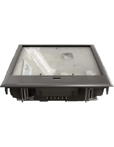 Caja de suelo 8 módulos Gris con chapa