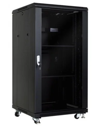Rack 19" 22U 600X800 Pta. Cristal y Trasera Ciega