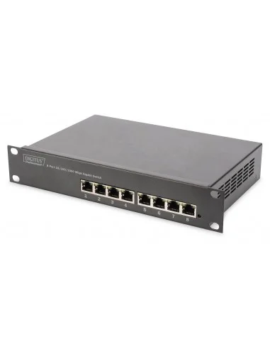 Switch 8 puertos Gigabit 10 " Sin gestión 1U