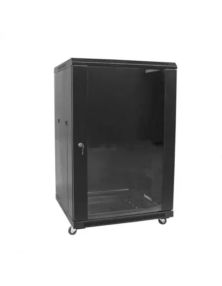 Rack KLIVES 19" 15U 600X600 Pta. Cristal y Puerta trasera perforada