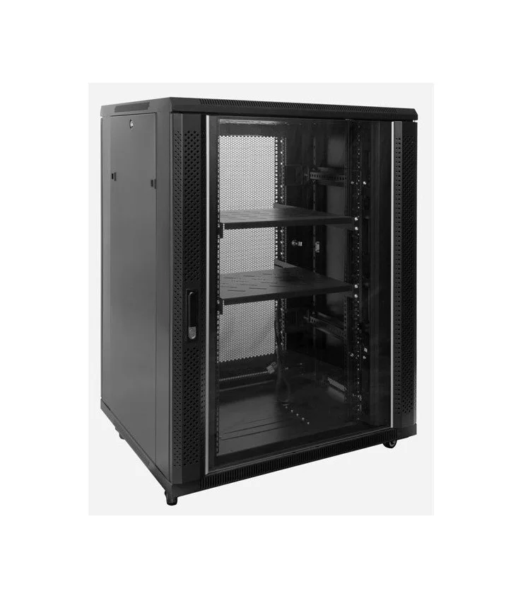 Rack 19" 22U 600x800 Puerta de cristal