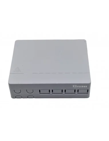 Caja FTTH superficie para 4 adaptadores SC Simplex ó LC Duplex