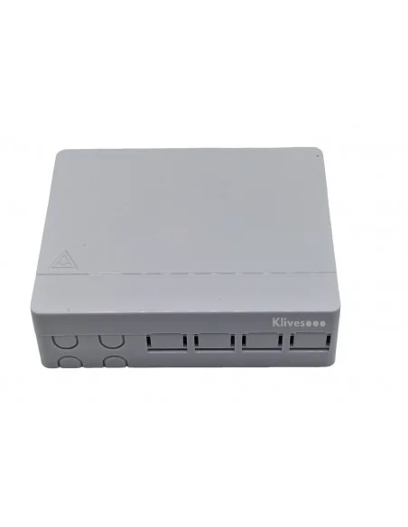 Caja FTTH superficie para 4 adaptadores SC Simplex ó LC Duplex