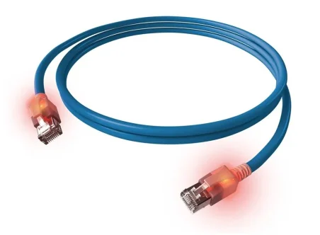 Latiguillo Cat.6A S/FTP Azul DualBoot LED (Varias medidas)